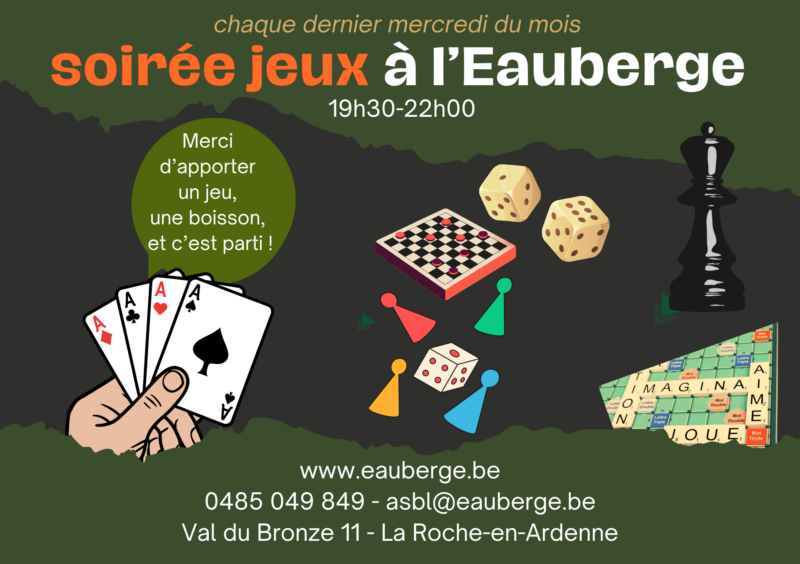 soirée jeux - chaque dernier mercredi du mois
